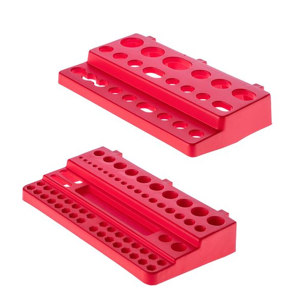 KADAX Tool Carrier, Red Plastic Tool Rack, 19 cm, 2 Shelves, Workshop & Garage