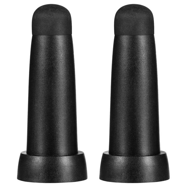 Umbrella Rubber Tips Round Rubber End Caps 2pcs Umbrella Tops Replacement Walking Cane Tips Trekking Pole Tips Sticks End Sun Hiking Tops Protectors for Umbrella Accessories Black