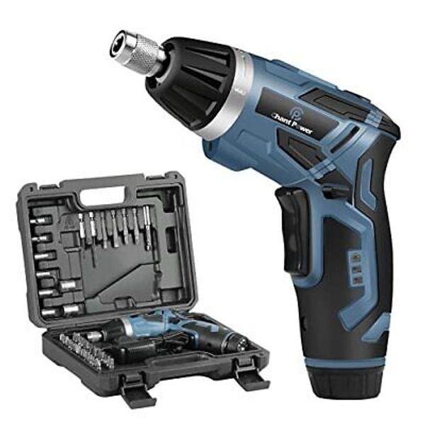 Cordless Electric Screwdriver Set, 6+1 Torque Setting