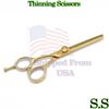 Razor Single edge Thinning Scissors Full Gold 6.25" Beauty Instruments BTS-514