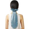 LILYSILK Silk Scrunchie Shiny Pony Cap Night Cap, 100% Bristle, Beautiful Hair, Pony Long Hair, Ends, Silk Hair Cap, Scrunchy, Hair, Gentle, Protective, Cute, Beauty, Smog Blue