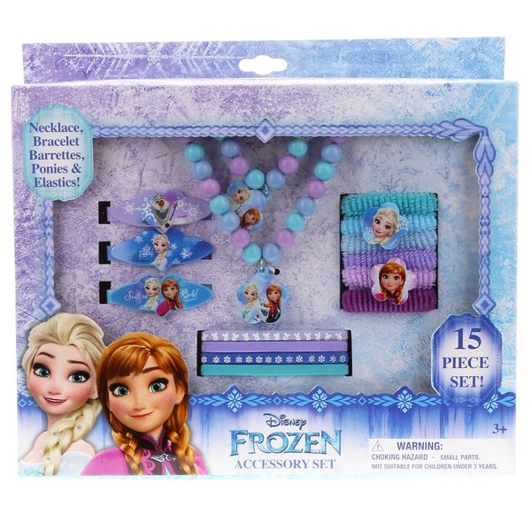 Frozen 15pc Hair Beauty Fashion Dress Up Pretend Play Costume Jewel Princess Set