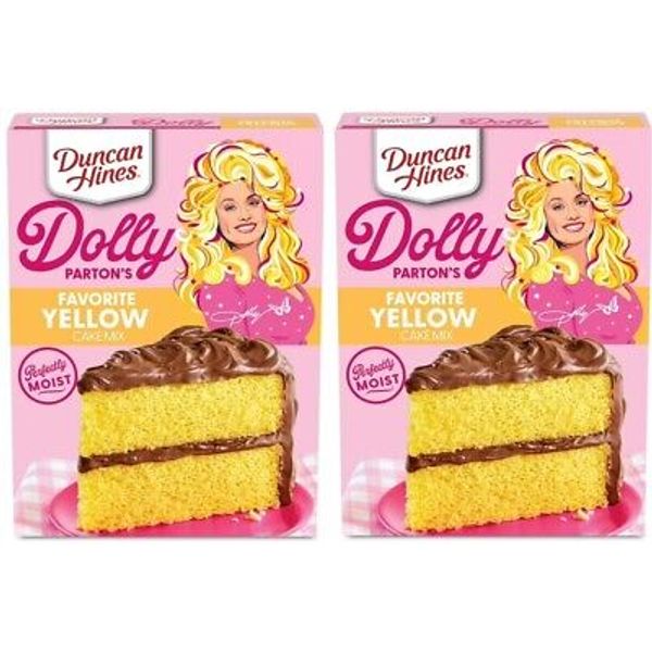 Dolly Parton Favorite Yellow Cake Mix 18 oz (2 Boxes) Duncan Hines