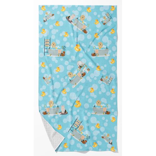 Caroline's Treasures WDK5583BTLG Longhair Cream Dachshund Bath Towel Large