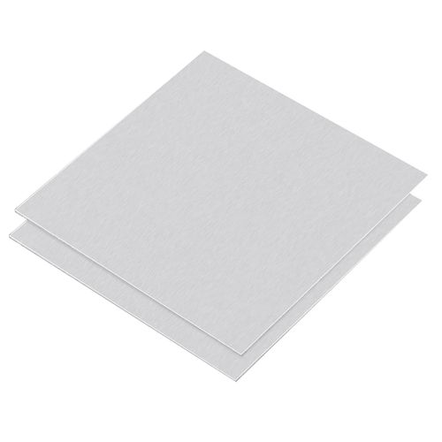 uxcell 1060 Aluminum Sheet, 100mm x 100mm Rectangle Aluminum Plate 1mm Thick Flat Metal Stock with Protective Film, 2Pcs