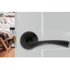 Matt Black Twist Lever on Rose Handle Set- Latch & Hinges Pack - Internal Door Handle - Infinity Decor®