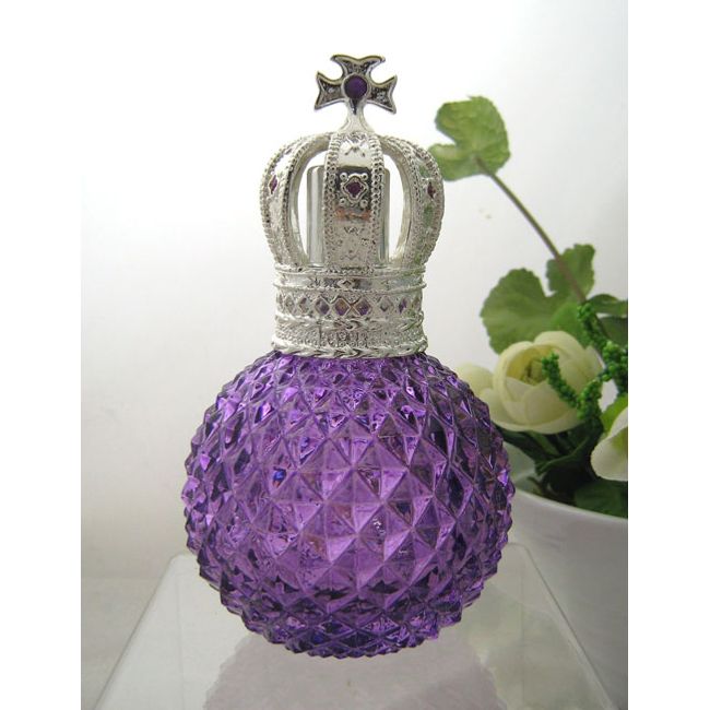 Mini aroma lamp (mini aroma pot)<br> Ange Claire Diamond x Jewel Crown Purple/Silver<br> N006PUSK