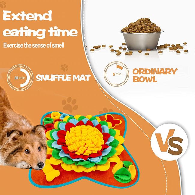 Dog Snuffle Mat Pet Leak Food Anti Choking Mat Cat Dog Sniffing Training  Blanket Nosework Puzzle