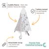 Cheeky Chompers 044 Doudou Comforter con Gioco Dentizione e Etichette, Grigio e Bianco con Animaletti