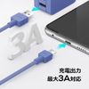 DIGIFORCE USB Cable [Type A / Type C] Long Type, Equipped with 56k Ohm Register, Data Transfer, Smartphone Charging, Compatible with iPhone 15/Android/Tablet/Laptop Cable, Nylon Mesh Material (6.6 ft