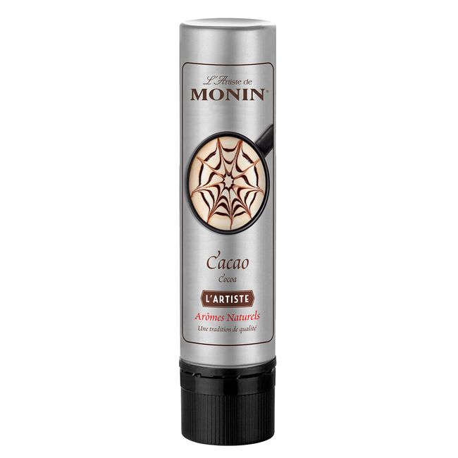 MONIN Lattice Cocoa Sauce, Loved by Professional Baristas and Bartenders, For Coffee/Cocktail Toppings, Latte Art, Dessert Plates, Cocoa Sauce 1 Bottle, 5.9 fl oz (150 ml)