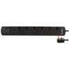 Pro-Elec 2m 6 Gang 2 USB Surge Protected Extension Lead, Black
