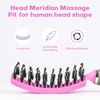 Hair Brush without Pulling, Extensions Brush with Hanging Hole, Women's Hair Brush, Wild Boar Bristles for Dry, Wet, Curly, Straight Hair, Pink