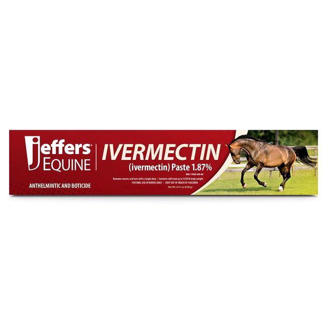 Jeffers Ivermectin Horse Dewormer | Single Dose for Horses | Gel Dewormer for Horses