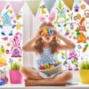 18 Sheet Spring St. Patrick'S Day Easter Window Clings Stickers Cute Gnome Wi...