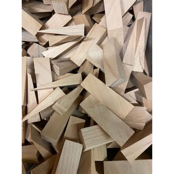 50Hartholzkeile 80x25x20mm