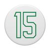 Number 15 White Green Varsity Number PopSockets Swappable PopGrip