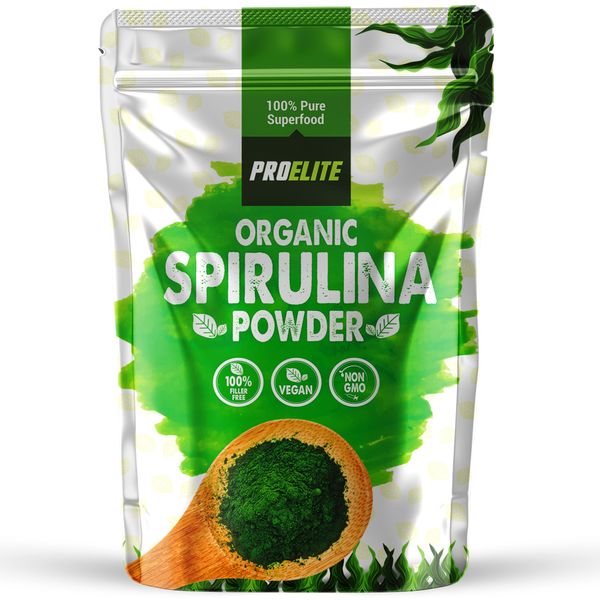 Organic Spirulina Powder 1KG / 1000g Natural Immune Booster | Premium Superfood Super Greens Spirulina Powder | Rich in Essential Vitamins & Minerals Vegans & Vegetarians by PROELITE