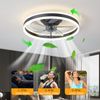 20" Ceiling Fan Light Kit Flush Mount LED Lamp with Remote APP Control Dimmable