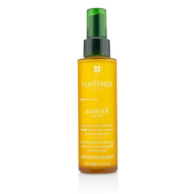 René Furterer KARITE NUTRI Intense Nourishing Oil - Pre-Shampoo Treatment - For Very Dry, Damaged Hair - With Shea Oil & Shea Butter - 3.3 fl. oz.