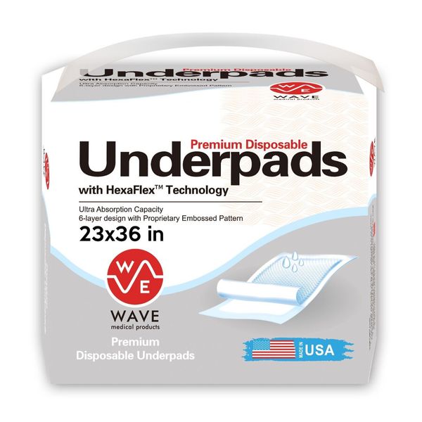 100 Disposable Incontinence Underpads 23x36 Large Quilted Bed Pads Pee Pads