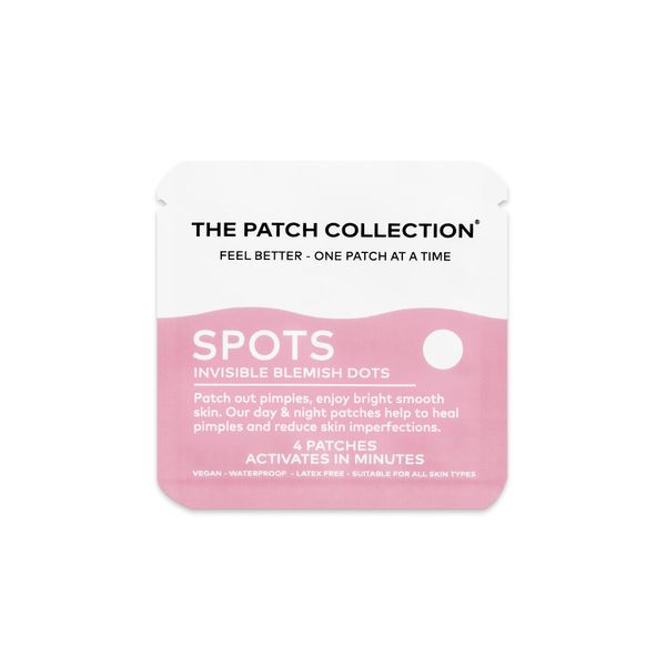 The Patch Collection - Fast Acting Hydrocolloid Acne Spot Pimple Patch - Invisible Spot Remover Treatment Stickers for Face & Body, Vegan & Cruelty-Free (Pack of 4)