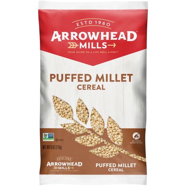 Arrowhead Mills Puffed Millet Cereal, 6 oz Bag (Pack of 12)