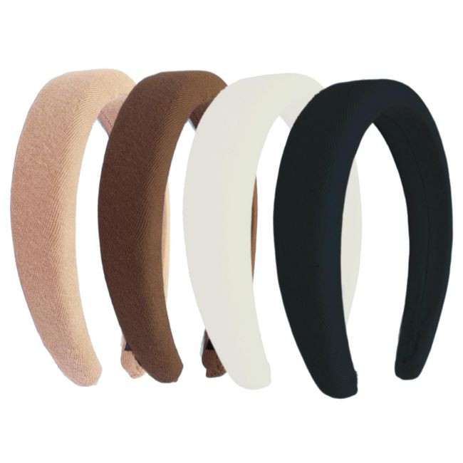 4 Pack Hair Band Headband Sponge Headbands Hair Bands Padded Headbands Headbands for Women Girls Fashion No Slip Headband