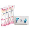 Dove Clear Renewal Exfoliating Dullness, Tone Up, Face Wash, 4.6 oz (130 g) x 4, Bonus Included, Gentle Floral Scent