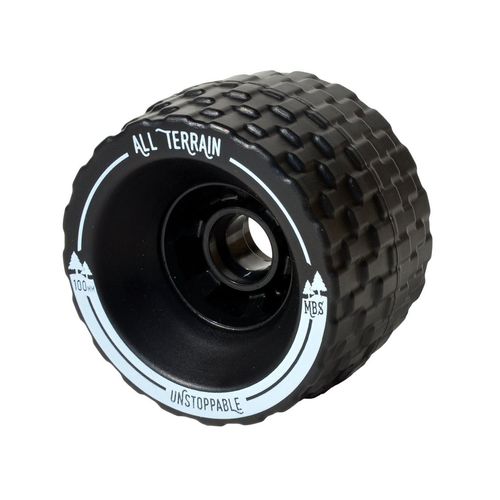 MBS All-Terrain Skateboard Wheels - Black 100mm X 65mm
