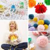 Pompom Maker Kit 6 Pom, 12 Pcs Handmade Pom Pom Tool Set, 2 Threadcutter Scissors, 10 Stitch Markers