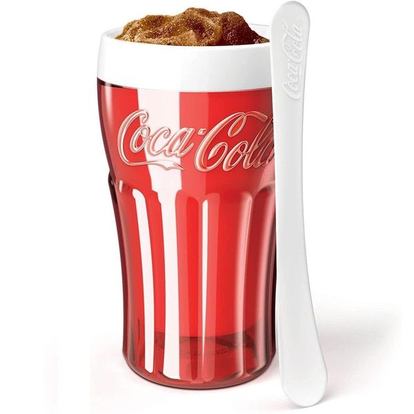 ZOKU Coca-Cola Float & Slushy Maker, Retro Make and Serve Cup with Freezer Core Creates Single-serving Smoothies, Slushies and Milkshakes in Minutes, BPA-free