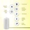 Bolsius pillar Candles Regular, white, pack of 4