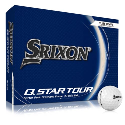 Srixon, New Q-Star Tour 5 2024 - Dozen Golf Balls - Soft Feel, Spin, Performance and Power - 3 Pieces - Urethane - Premium Golf Accessories and Golf Gifts, White