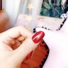 24 PCS Nail Tips, Gel Nail Tips, Solid Color, Cat Eye Stone, Handmade Nail Art Tips (Gullie)