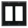 Leviton 004-80409-00E 2 Gang Black Decora Wallplate