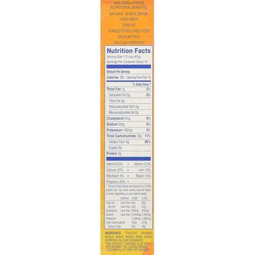 Wheatena Toasted Wheat Cereal, 20oz Boxes 2 Pack