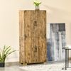 Industrial Style 4-Door Pantry Cabinet Organizer w/ Storage Shelves