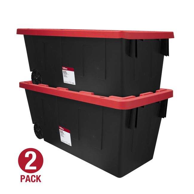 Hyper Tough Black Locking and Stacking Utility Box, Organization box
