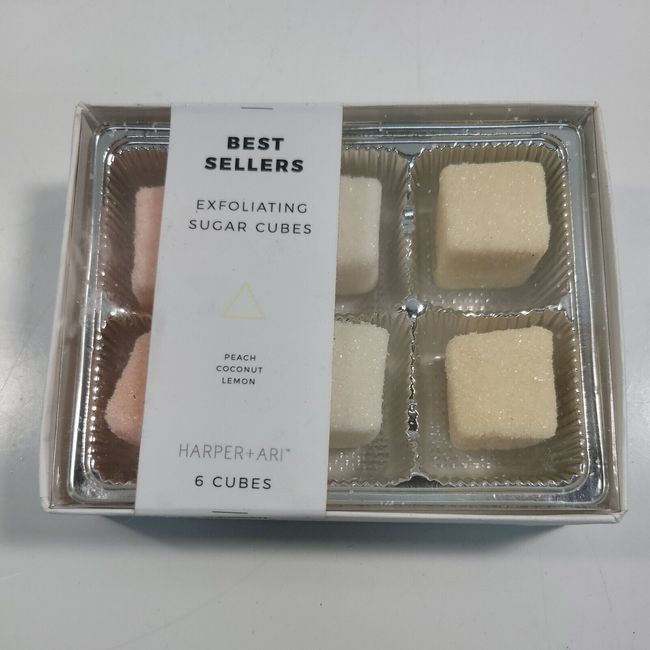 HARPER + ARI Exfoliating Sugar Cubes DISCOVERY KIT 6 Cubes Imperfect Box.