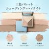 TIMAGE Bronzer Highlight Shading Matte Highlight Powder Nose Shadow Shading 3-in-1 Tri-Color Palette Create 3D Contours (01)