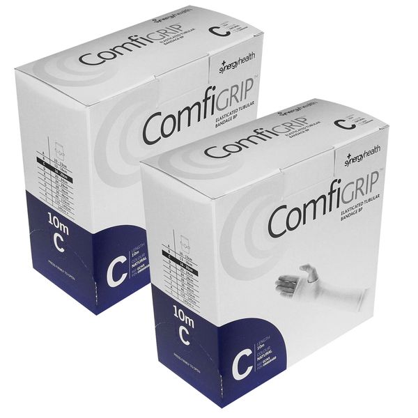 Comfigrip Size C 6.75cm x 10m Elastic Compression Tubular Bandage Support  x 2