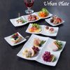Urban 4 Piece Divider Plate Square Plate White 21.5cm