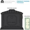 Stratford Plastic Mailbox and Post Kit, SC000BAM, Black, Medium Capacity