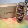 Incense Flow Ceramic Incense Burner Waterfall for Incense Cone Holder Brown /Tan