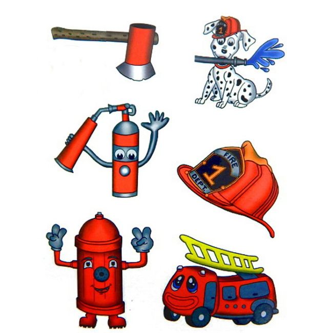 Premium Firefighter Tattoos, Party Favors, Temporary Tattoo