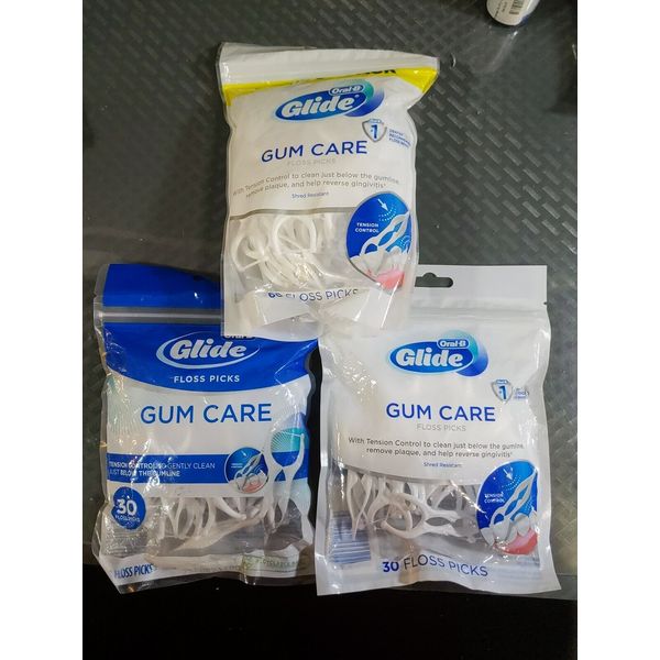 Oral-B Glide GUM CARE / Advanced Floss PICKS 120 Count New #L19