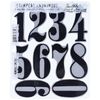 Stampers Anonymous Tim Holtz Cling Rubber Stamp Set, 7 by 8.5-Inch, Numeric