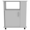 Kitchen service Cart with Spice Rack in White - Engineered Wood