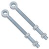 Swing Gate Long Eye Bolts Hinge + Nuts Adjustable Zinc Plated 16 x 150mm 2pc